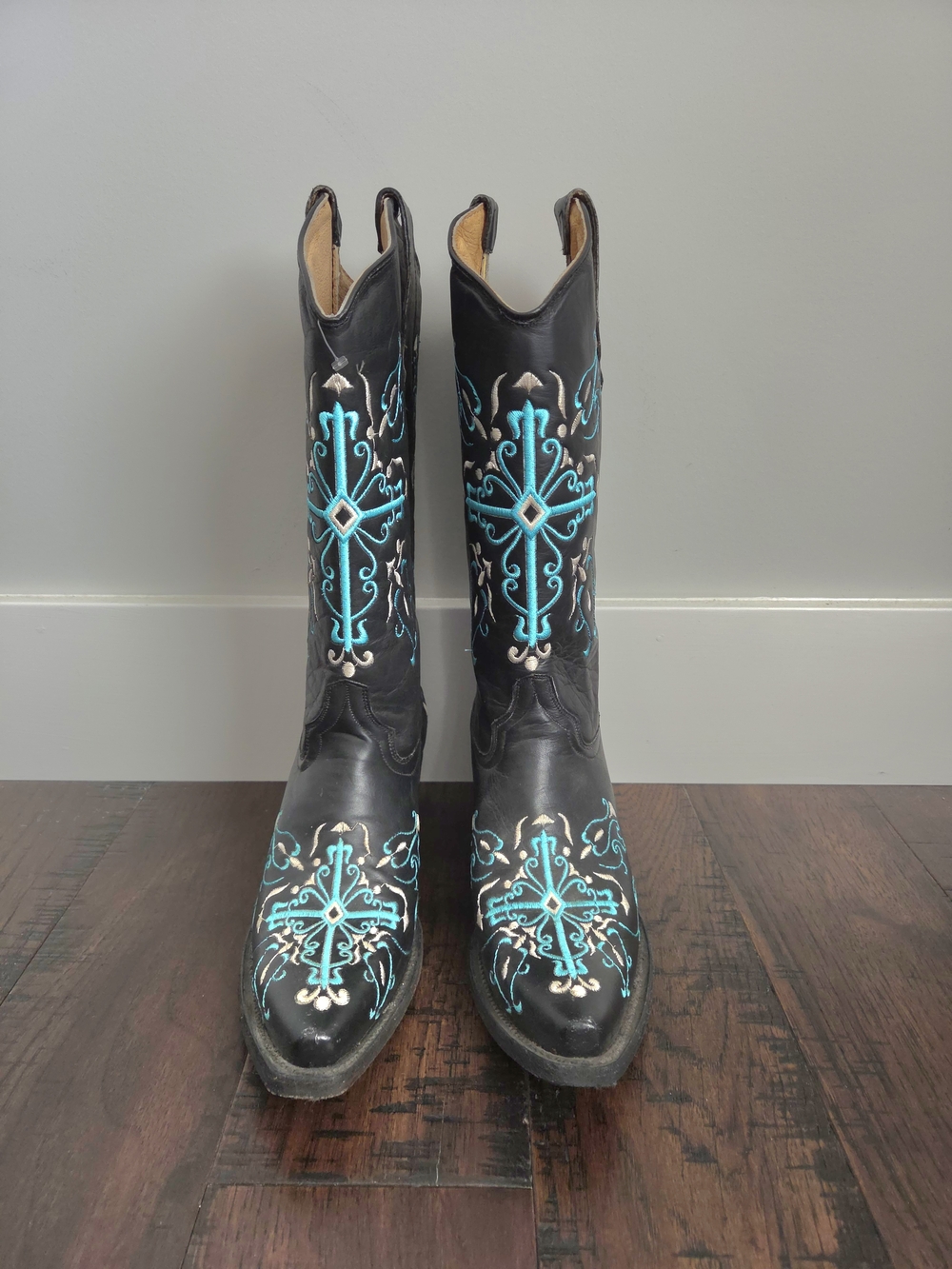 Circle G Black Cowgirl Boots. Size 8.5m. #CS